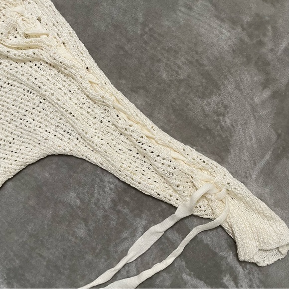 Rewind Ivory Crochet Knit Sweater Size XXL - Picture 3 of 9